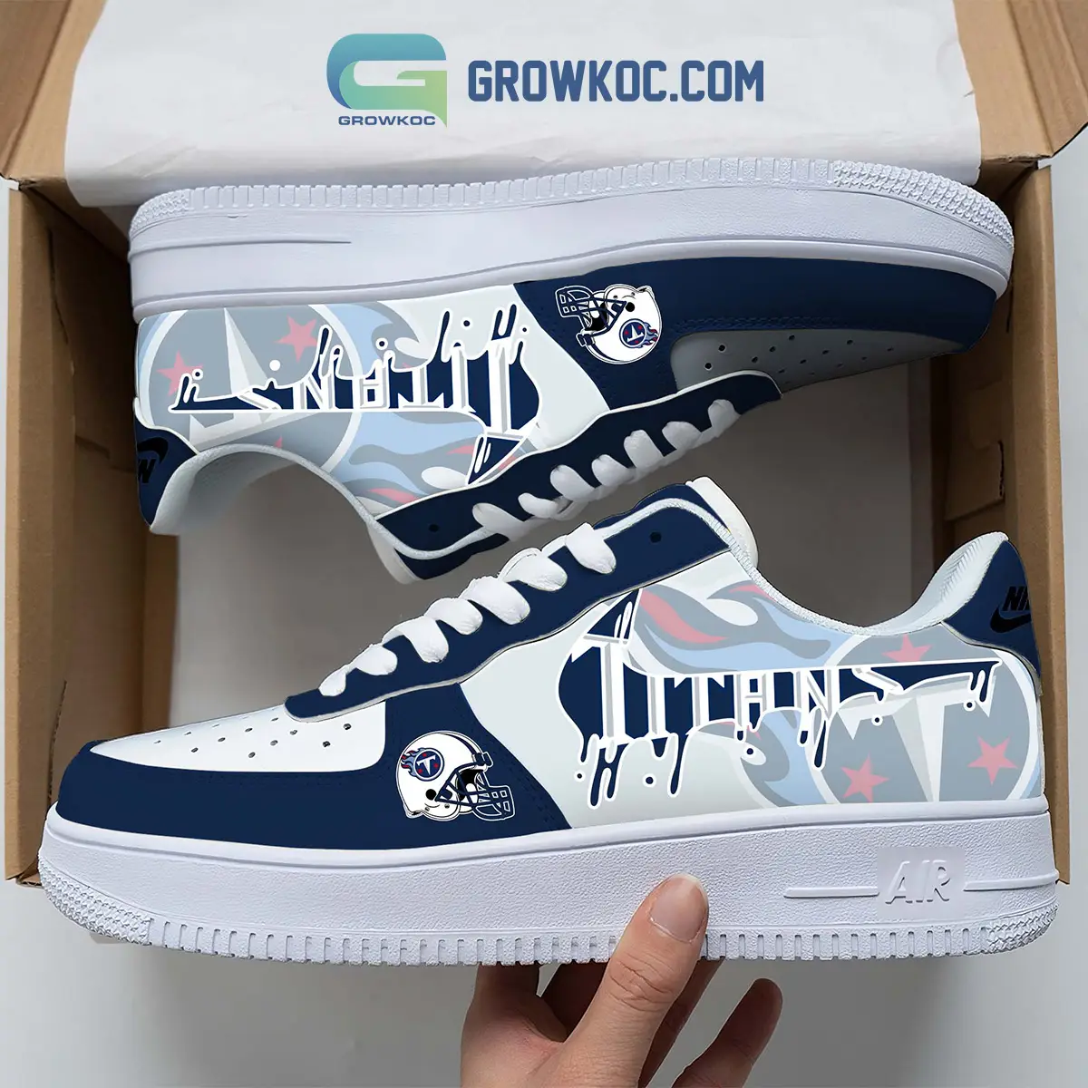 Tennessee Titans Team Logo Fan Air Force 1 Shoes