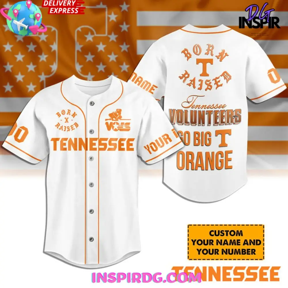 Tennessee Volunteers Born Raiser White Baseball Jersey
