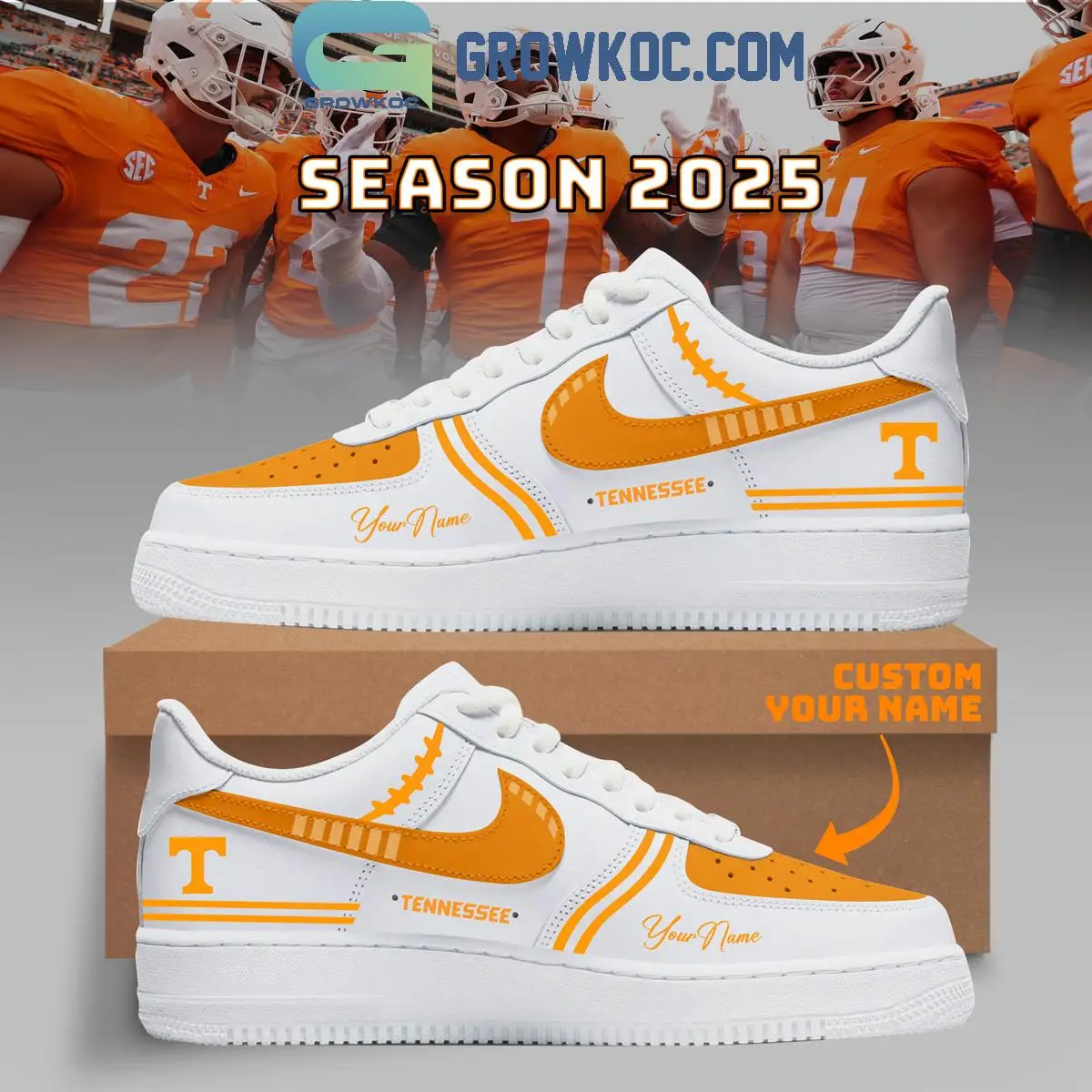 Tennessee Volunteers Football New Season 2025 Air Force 1 Shoes