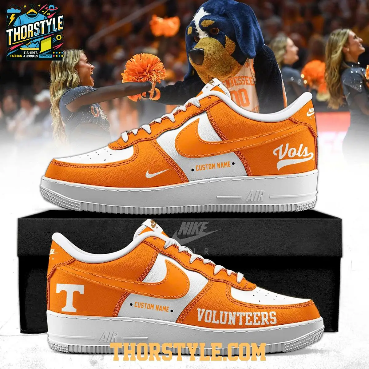 Tennessee Volunteers Go Vols 2025 Go Big Orange Air Force 1 Shoes Tennessee Volunteers Go Vols 2025 Go Big Orange Air Force 1 Shoes - Image 1