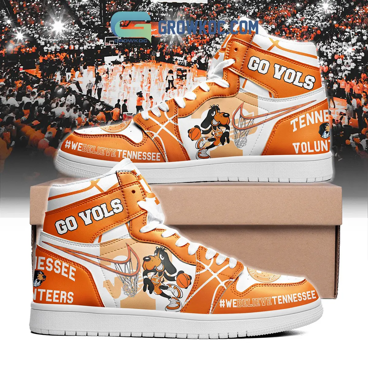 Tennessee Volunteers We Believe Tennessee Air Jordan 1 Shoes