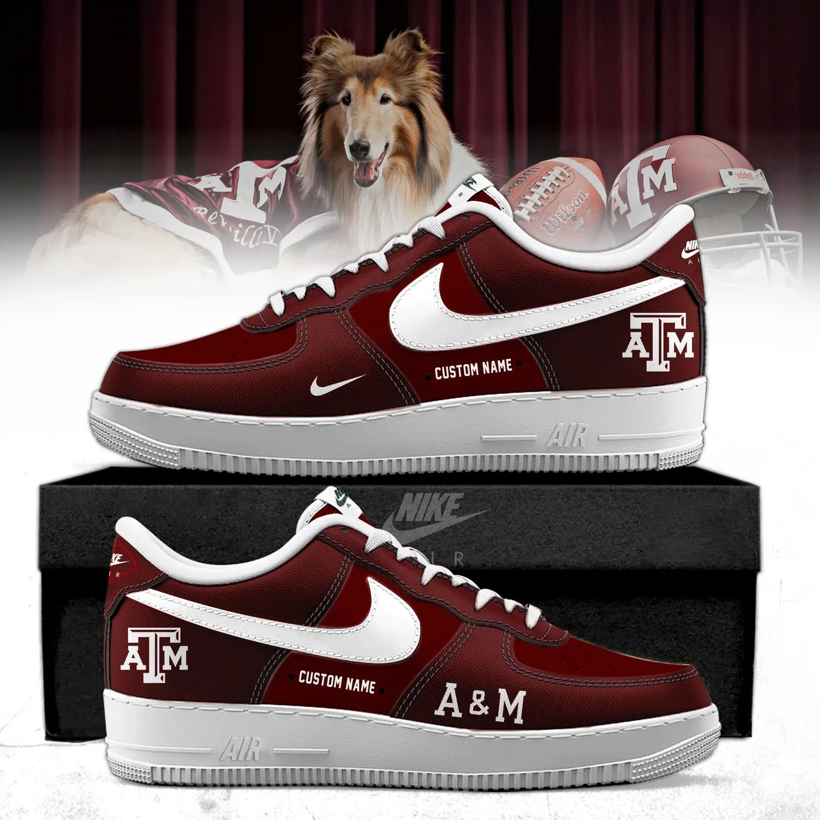 Texas A&M Aggies Special Edition Air Force 1 Sneakers | KS43