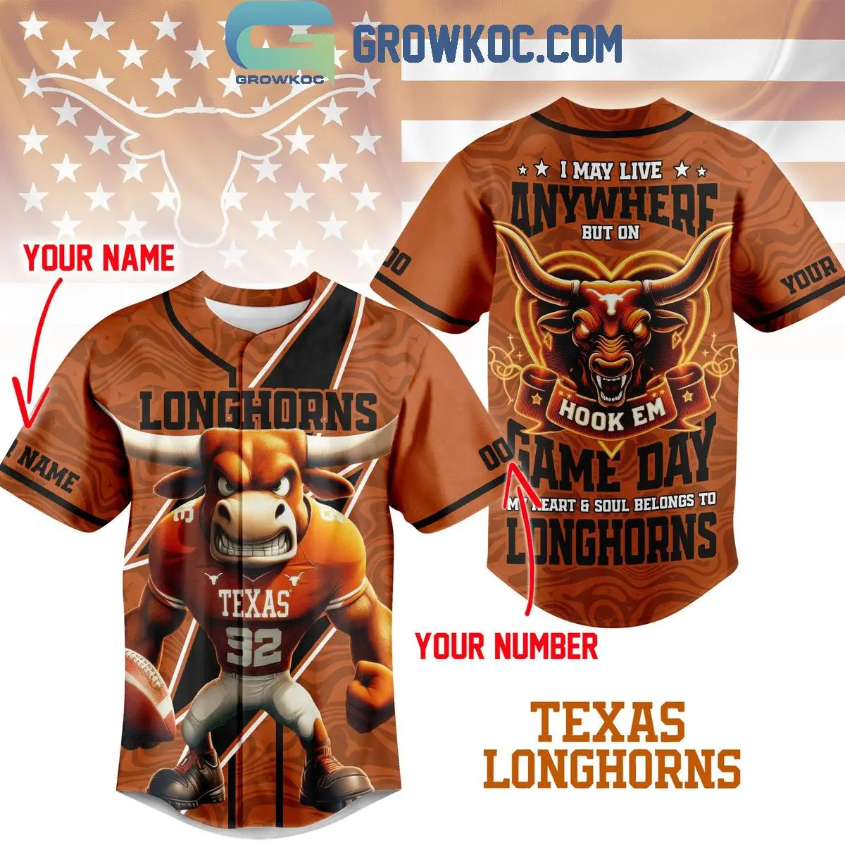 Texas Longhorns My Hearts & Soul Belongs To Longhorns Jersey
