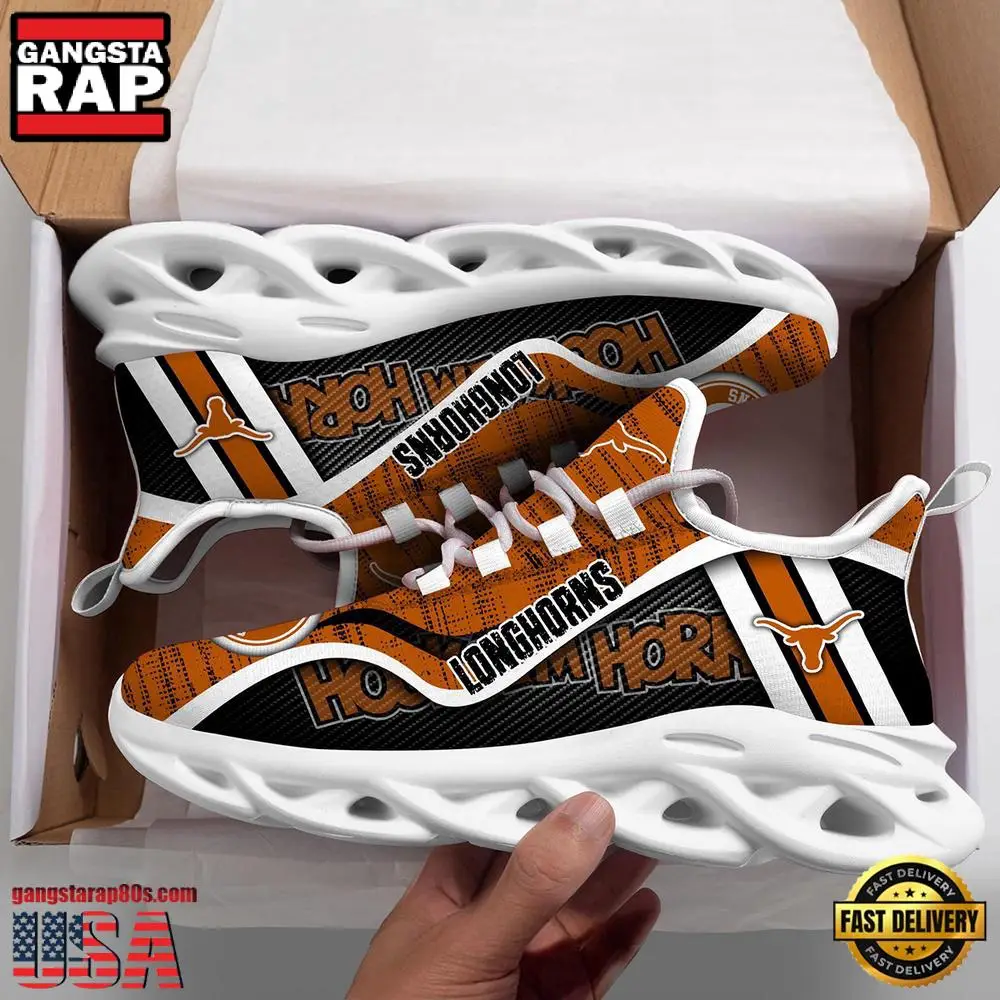 Texas Longhorns NCAA Clunky New Design Max Soul Shoes, Running Sneakers