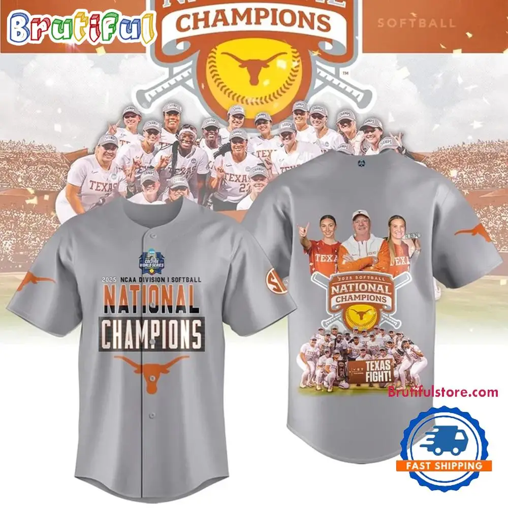 Texas Longhorns Softball Women's College World Series 2025 Champions Limited Edition Jersey Shirt