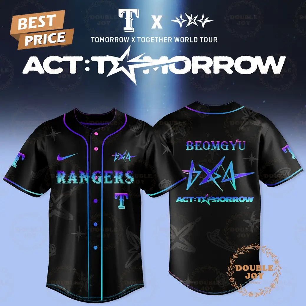 Texas Rangers "Beomgyu" Tomorrow x Together World Tour 2025 Limited Edition Baseball Jersey