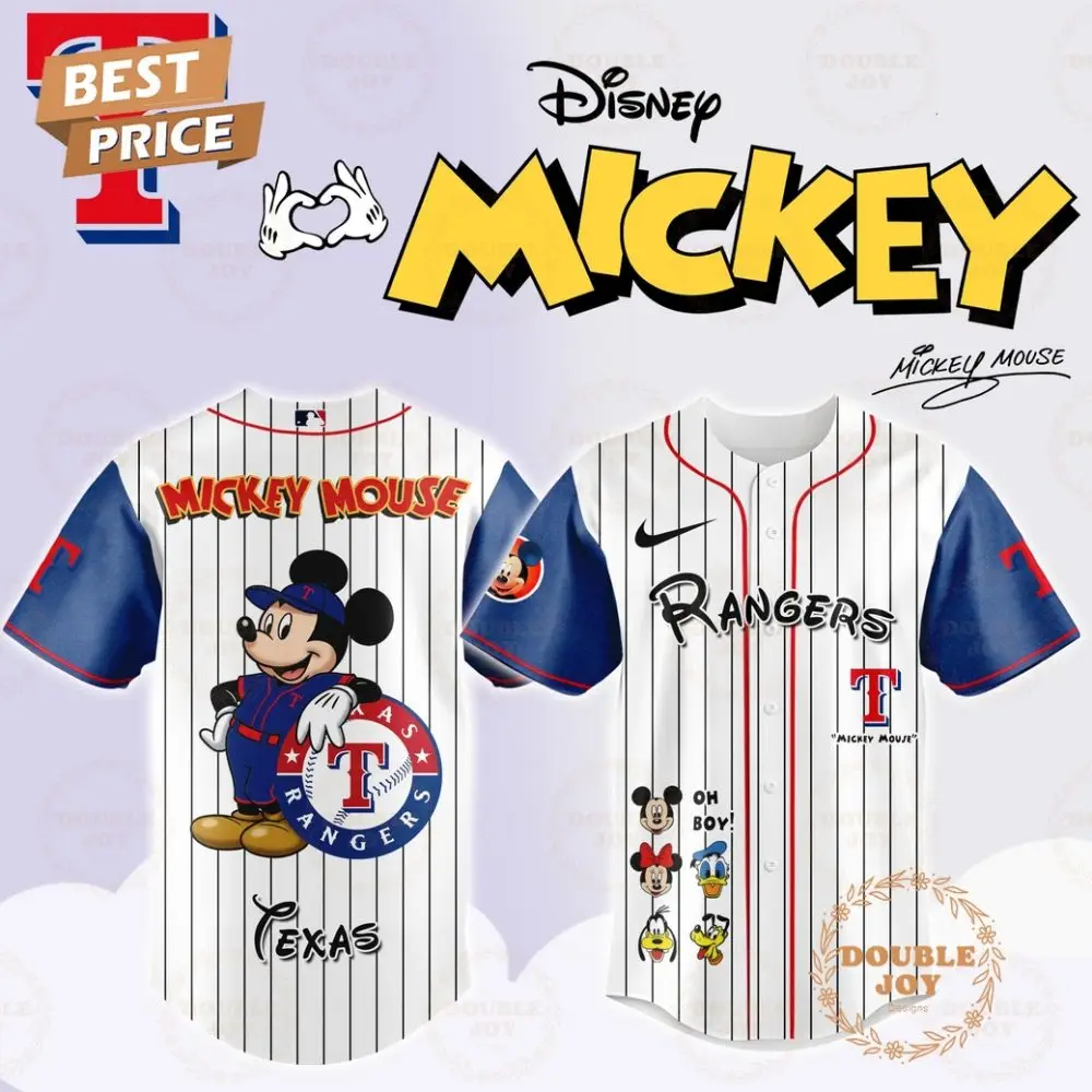 Texas Rangers Disney Mickey Mouse 2025 Limited Edition Baseball Jersey