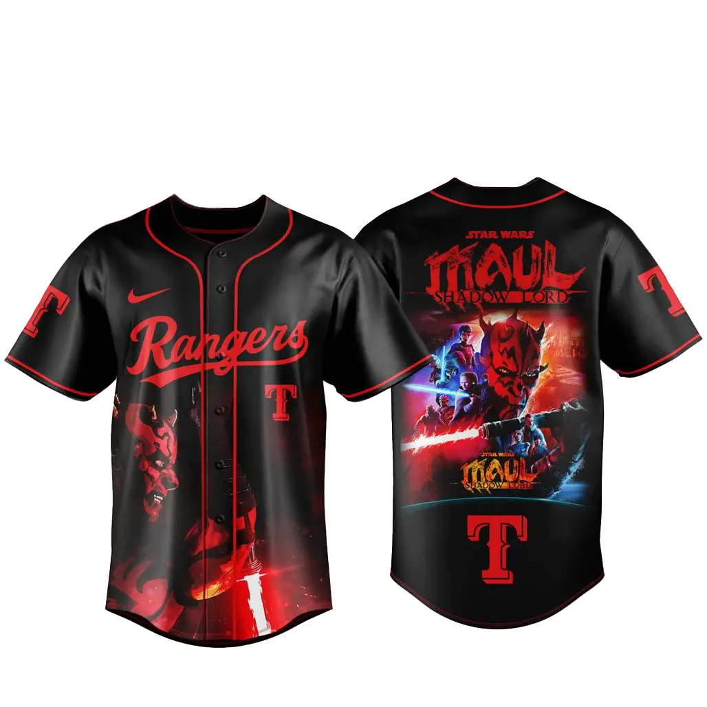 Texas Rangers Maul Shadow Lord x Star War Night 2026 Baseball Jersey - Tazila