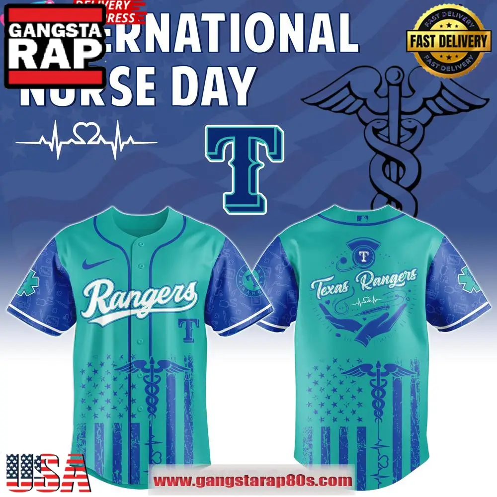 Texas Rangers MLB x International Nurse 2025 Baseball Jersey Shirt Texas Rangers MLB x International Nurse 2025 Baseball Jersey Shirt - Image 1