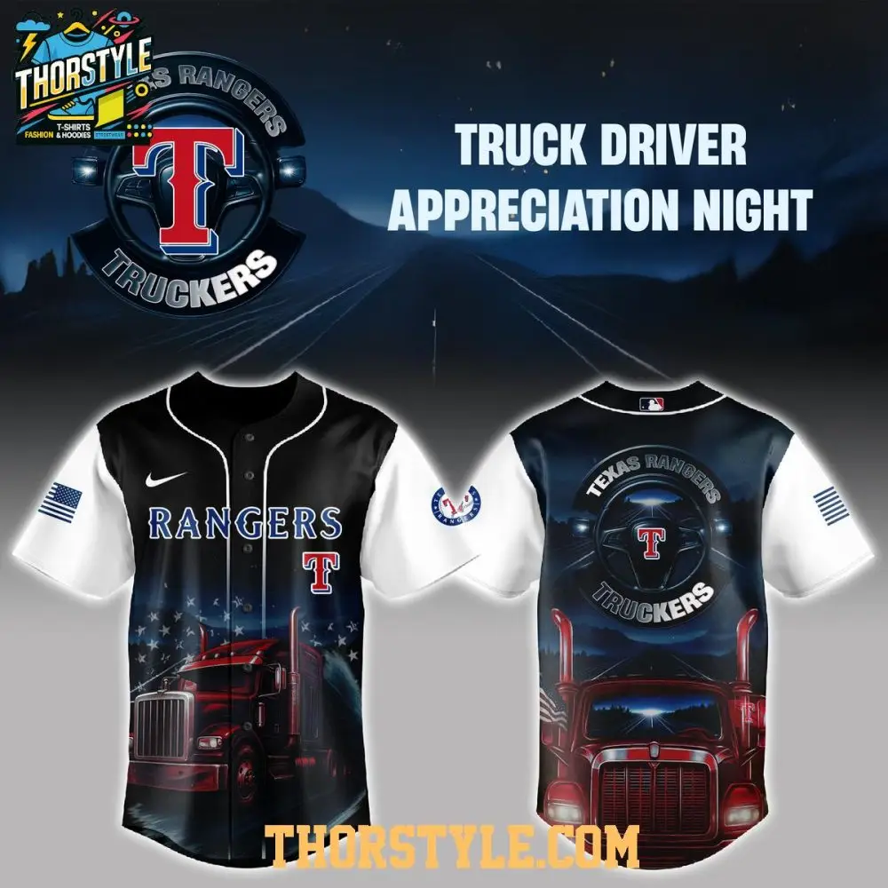 Texas Rangers Nation Truck Driver Appreciation 2025 Proud Baseball Jersey Texas Rangers Nation Truck Driver Appreciation 2025 Proud Baseball Jersey - Image 1