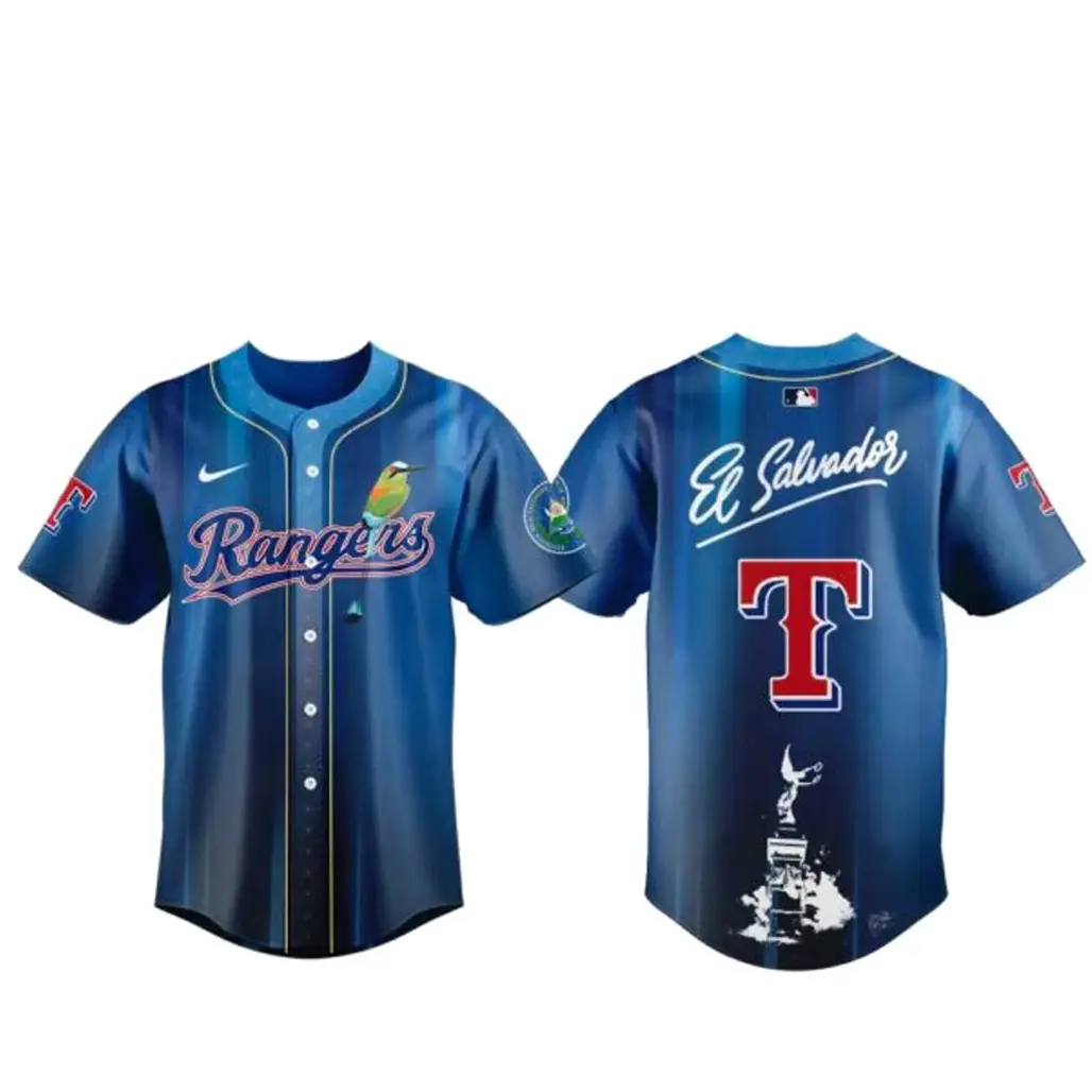 Texas Rangers Salvadoran Heritage Day 2026 Baseball Jersey - Tazila