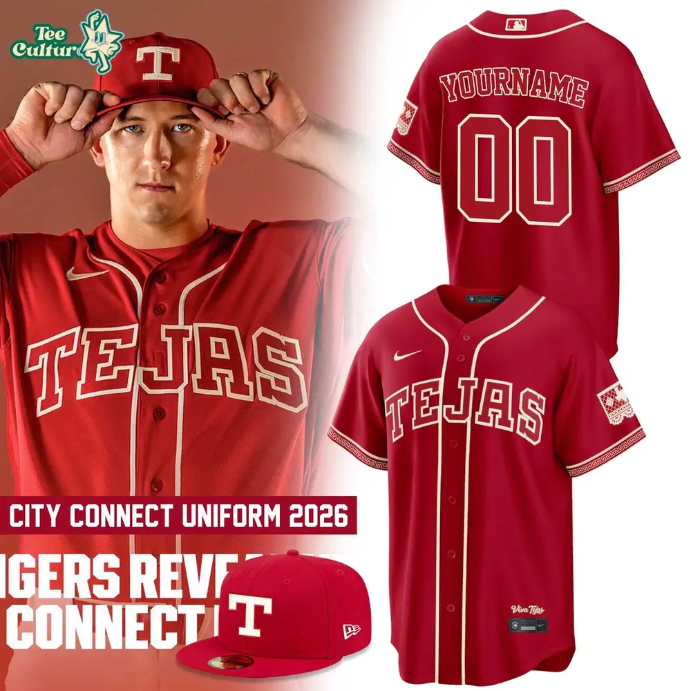 Texas Rangers Wyatt Langford Nike Red 2026 City Connect Stadium Jersey