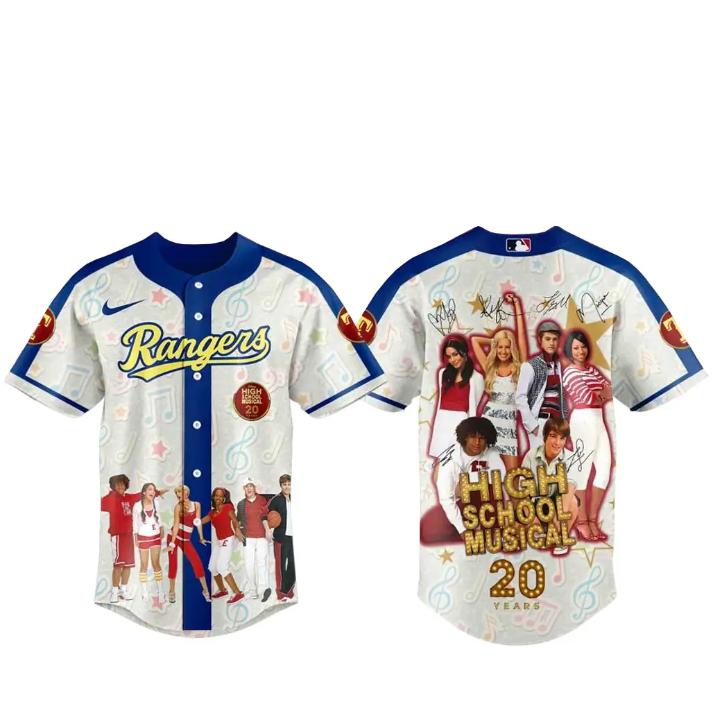 Texas Rangers x 20th Anniversary High School Musical Baseball Jersey - Tazila