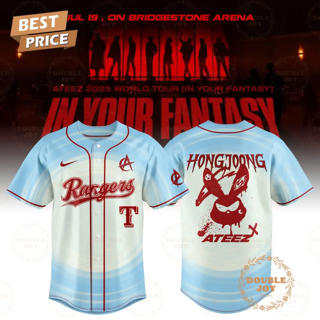 Texas Rangers x Ateez 2025 World Tour In Your Fantasy "HongJoong" Limited Edition Baseball Jersey
