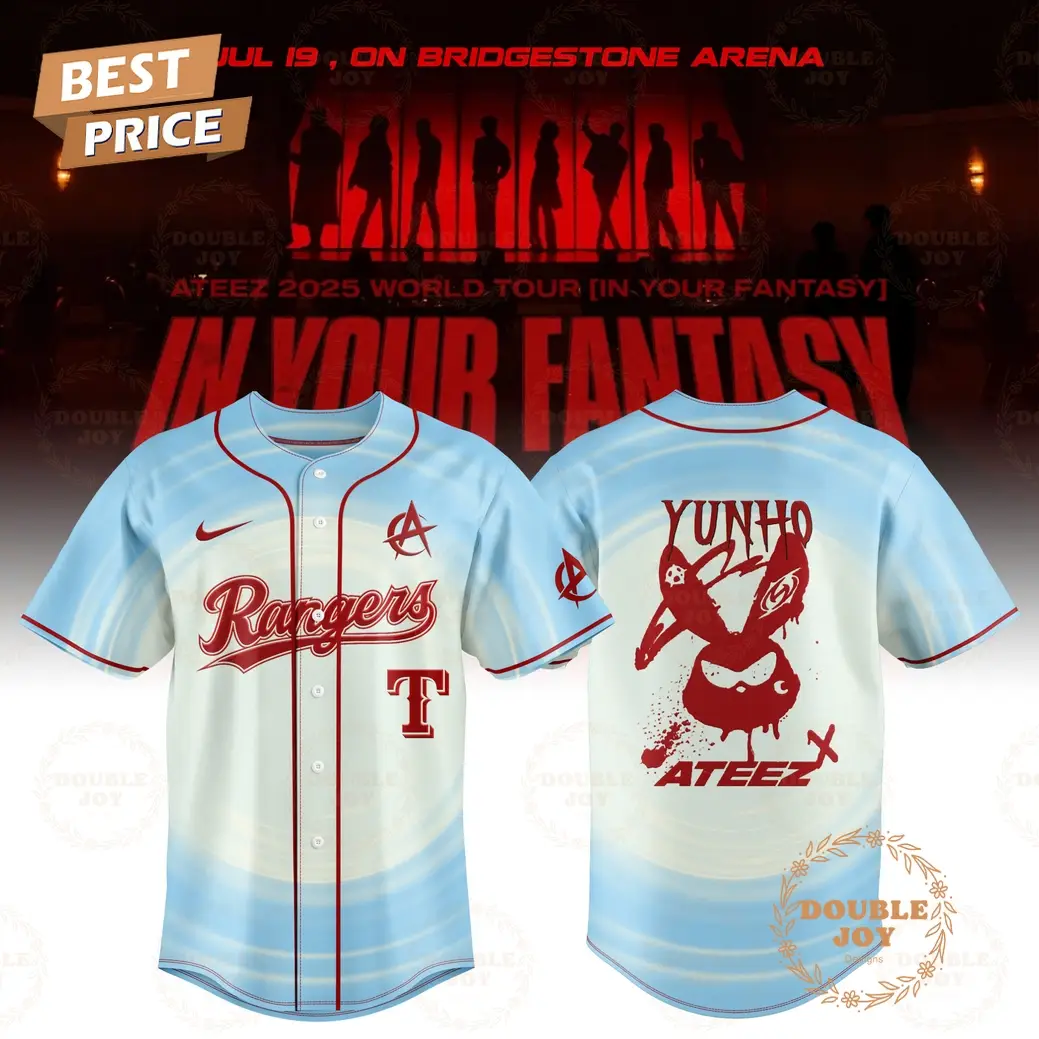Texas Rangers x Ateez 2025 World Tour In Your Fantasy "YunHo" Limited Edition Baseball Jersey Texas Rangers x Ateez 2025 World Tour In Your Fantasy "YunHo" Limited Edition Baseball Jersey - Image 1