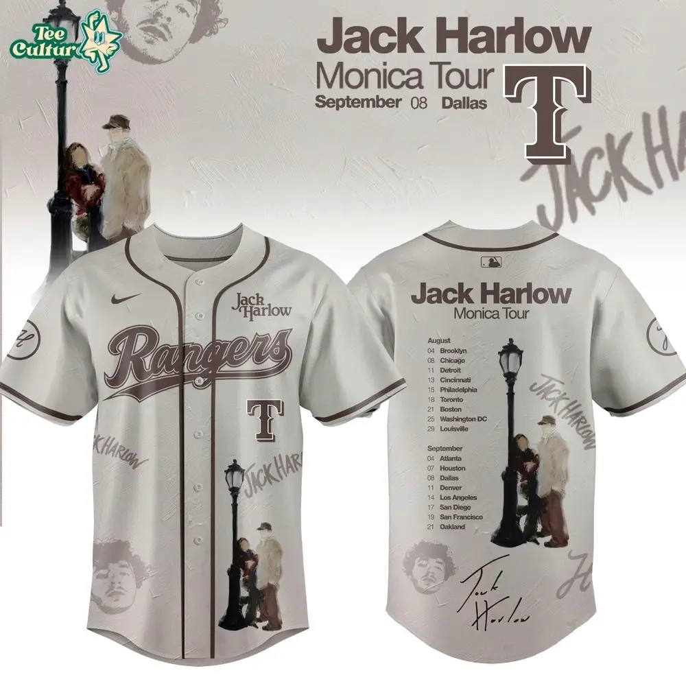 Texas Rangers x Jack Harlow Monica Tour 2026 Limited Edition Jersey
