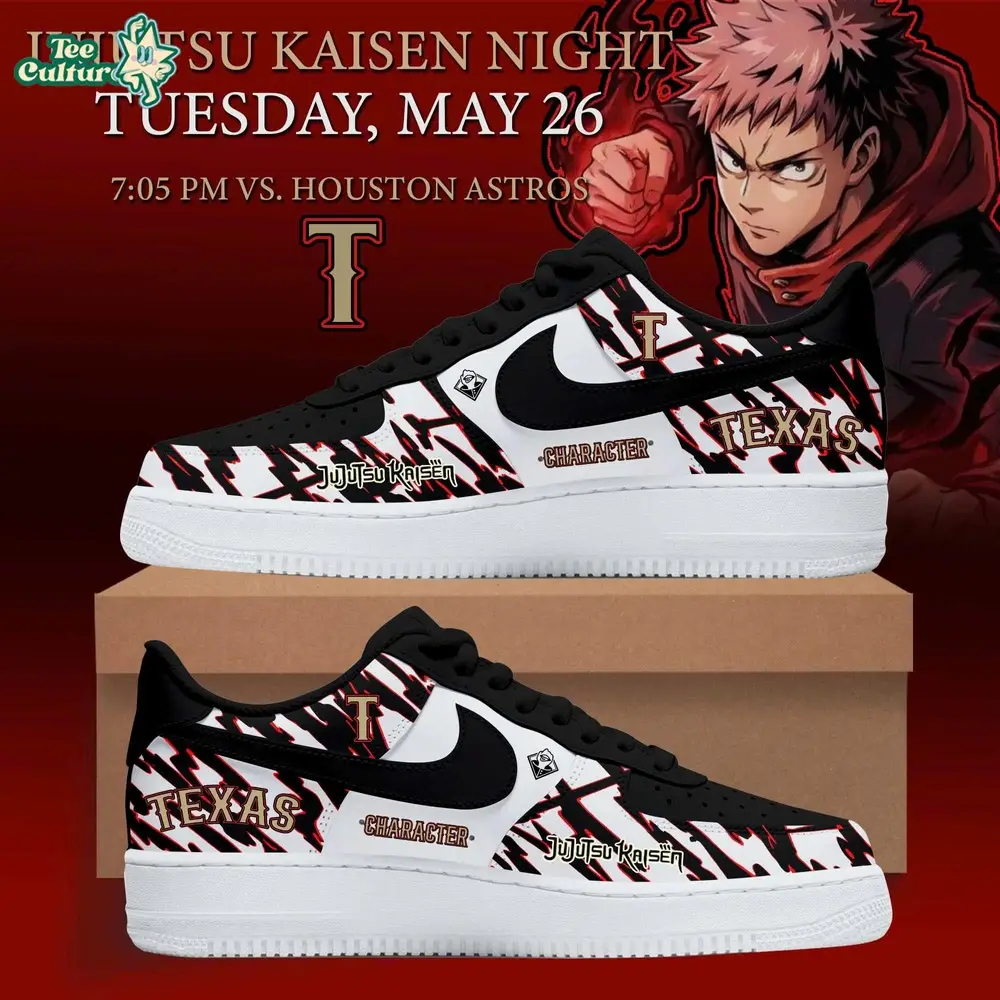 Texas Rangers x Jujutsu Kaisen Night 2026 AF1 Sneaker & Jersey Collection