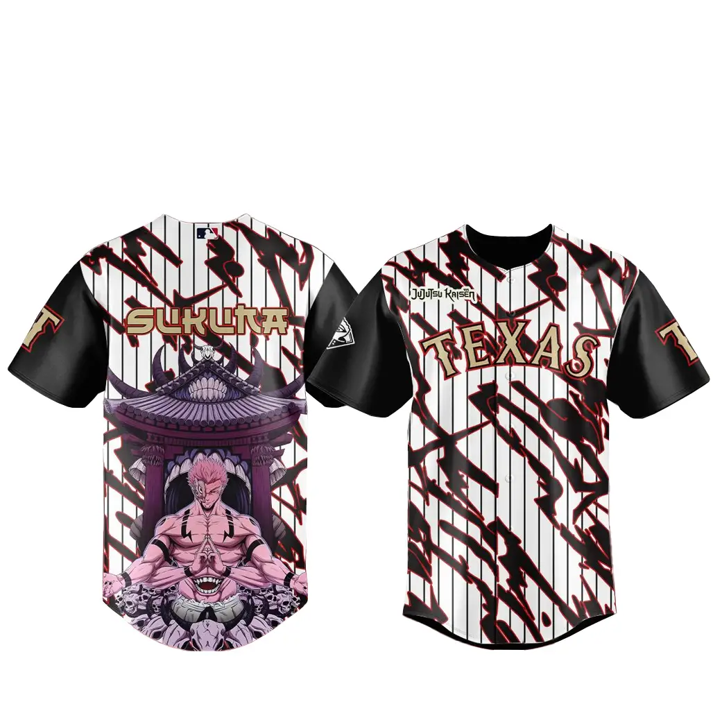 Texas Rangers x Jujutsu Kaisen Night 2026 Sukuana Baseball Jersey - Tazila