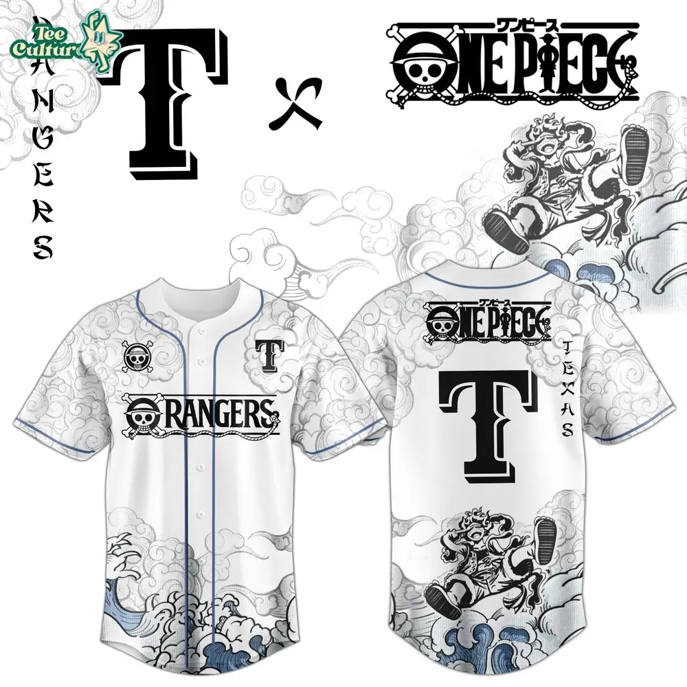 Texas Rangers x One Piece Jersey 2026 Luffy Gear 5