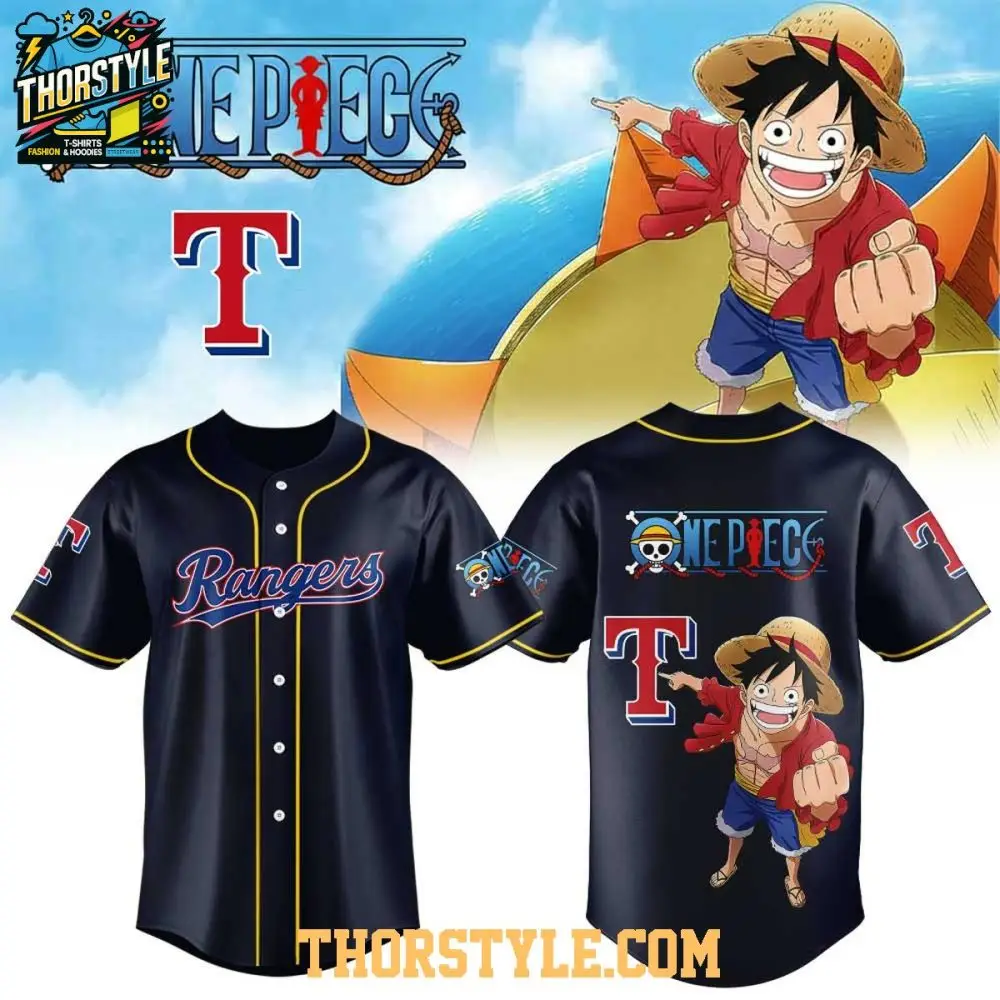 Texas Rangers X One Piece Night 2026 Into The Grand Line Baseball Jersey