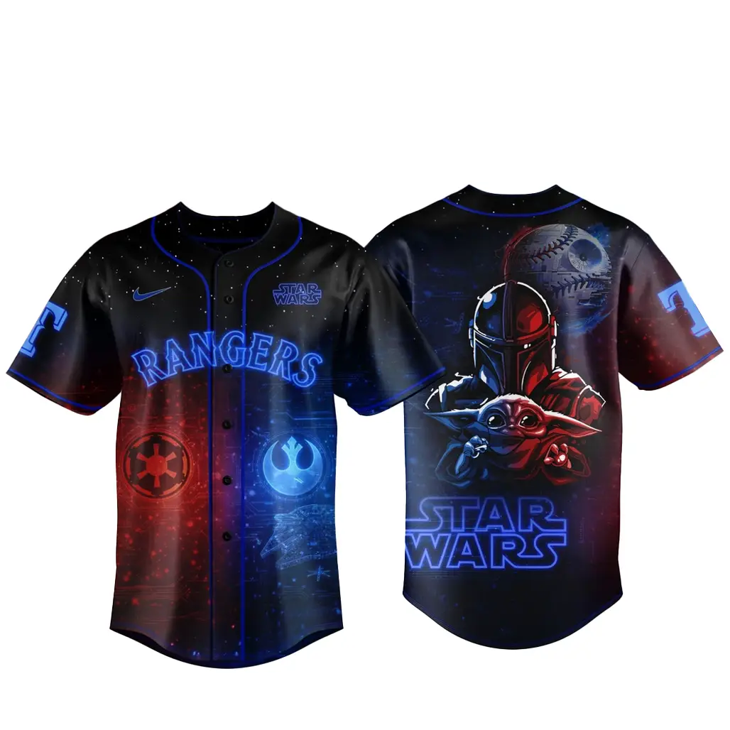 Texas Rangers x Star Wars Night 2026 Baseball Jersey - Tazila