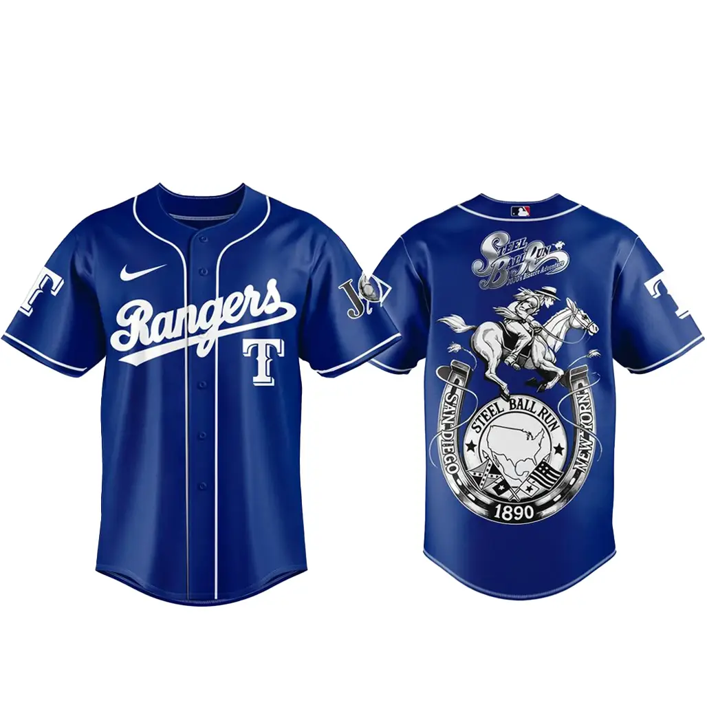Texas Rangers x Steel Ball Run 2026 Baseball Jersey Version 1 - Tazila
