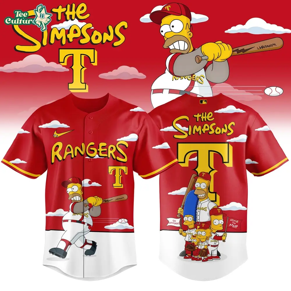 Texas Rangers x The Simpsons 2026 Limited Edition Baseball Jersey
