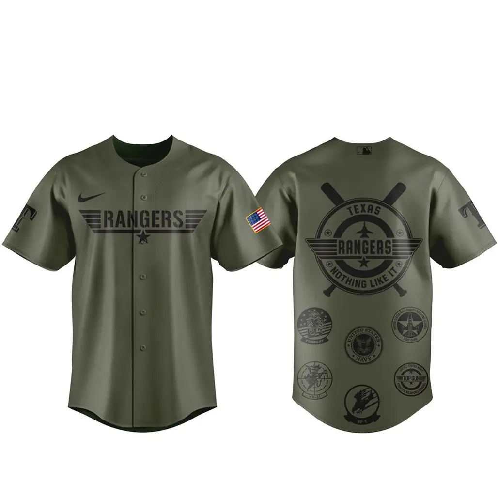 Texas Rangers x Top Gun Night 2026 Baseball Jersey - Tazila