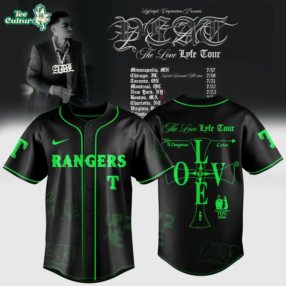 Texas Rangers x Yeat The Love Lyfe Industrial Chaos Special Edition Jersey