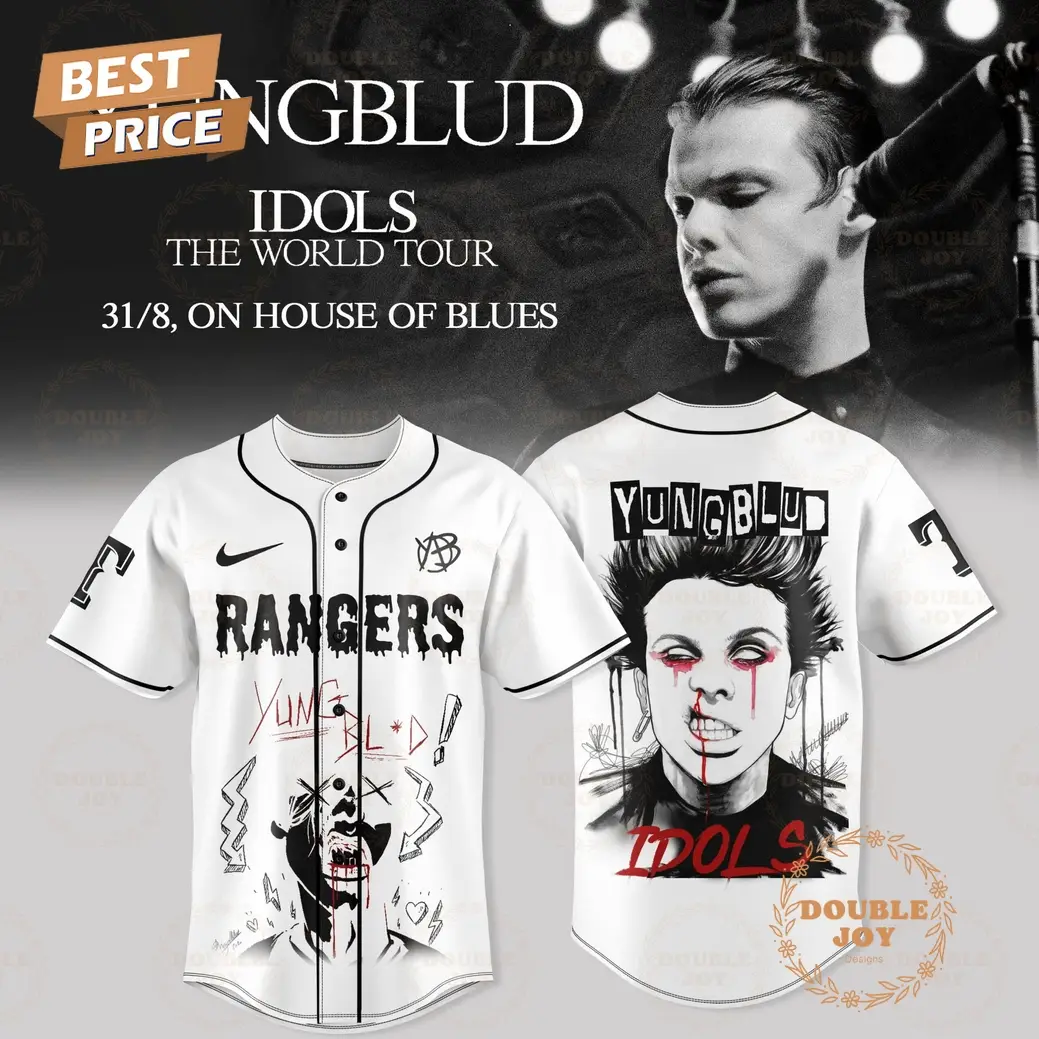 Texas Rangers x YUNGBLUD IDOLS THE WORLD TOUR Special Edition Baseball Jersey