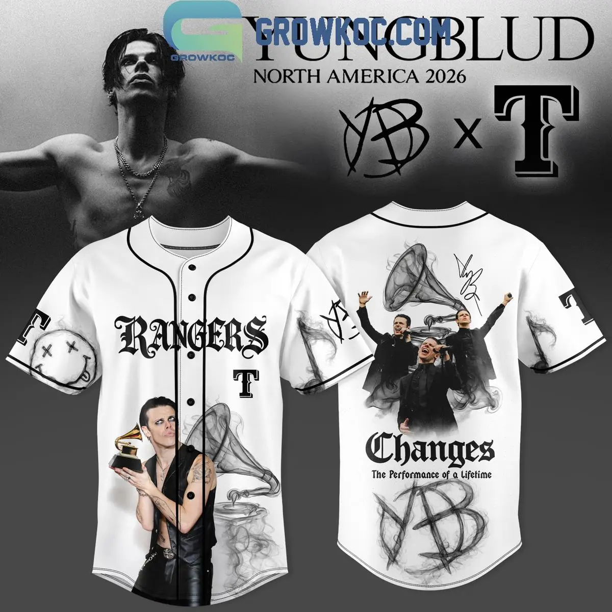 Texas Rangers x Yungblud North America 2026 Tour Jersey