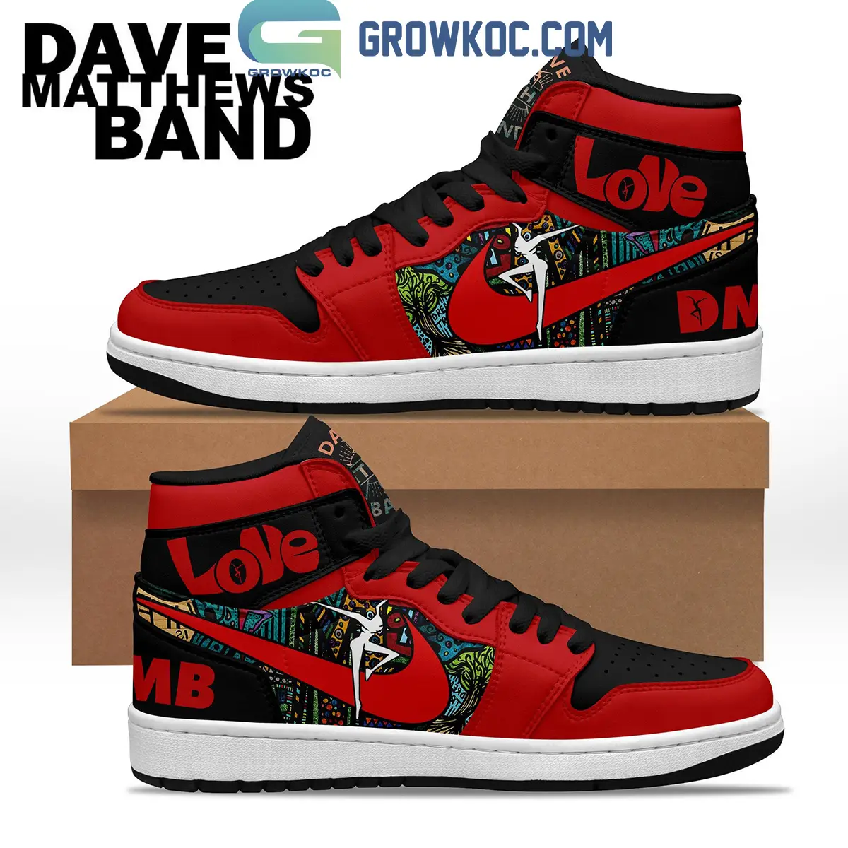 The Dave Matthews Band Love Air Jordan 1 Shoes The Dave Matthews Band Love Air Jordan 1 Shoes - Image 1