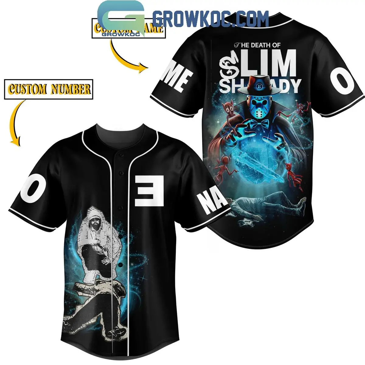 The Death Of Slim Shady The Killer Eminem Personalized Baseball Jersey