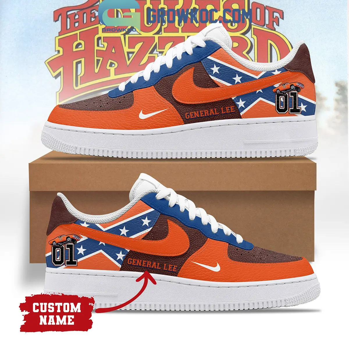 The Dukes of Hazzard Moonrunners Personalized Air Force 1 Shoes