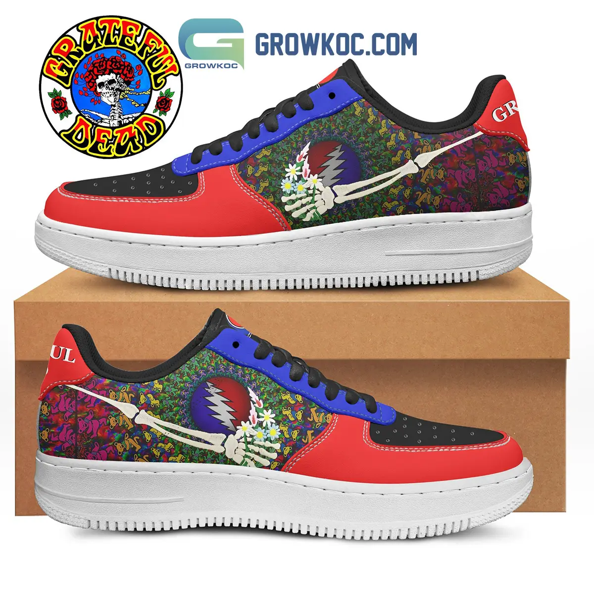 The Grateful Dead Loving Healing Fan Air Force 1 Shoes