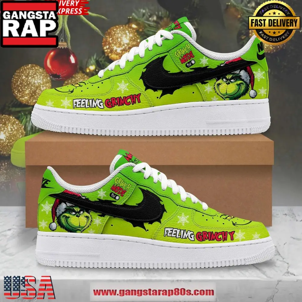 The Grinch Feeling Grinchy Limited Edition Air Force 1 Running Sneakers Shoes