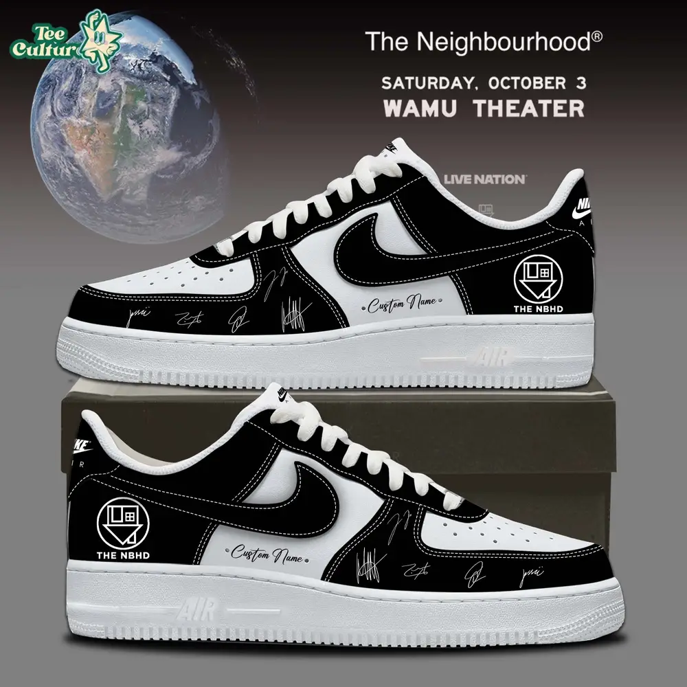The Neighbourhood The World Tour Signed Black Air Force 1 Shoes