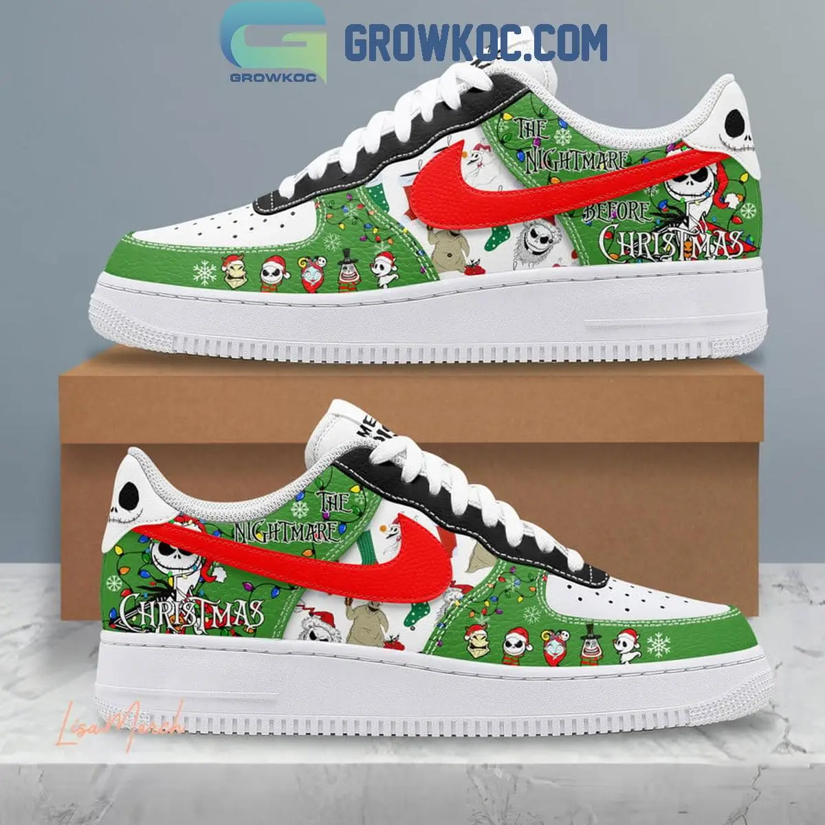 The Nightmare Before Christmas 2024 Merry Christmas Air Force 1 Shoes The Nightmare Before Christmas 2024 Merry Christmas Air Force 1 Shoes - Image 1