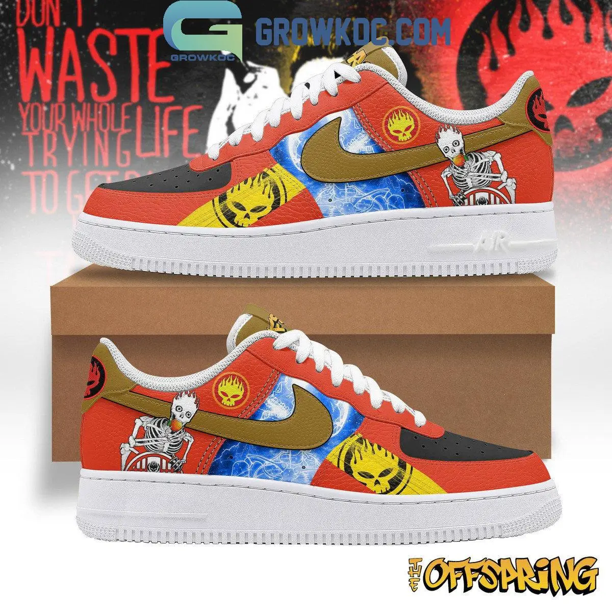 The Offspring Don't Waste Your Whole Life Air Force 1 Shoes