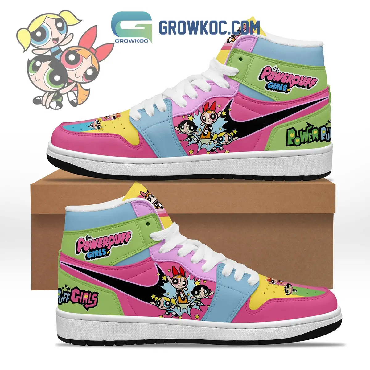 The Powerpuff Girls Not Just Girls Air Jordan 1 Shoes