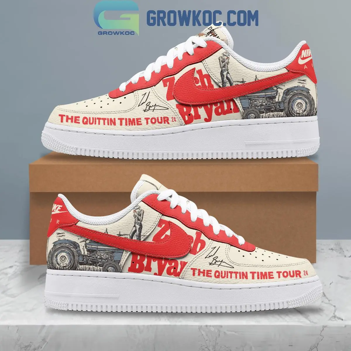 The Quittin Tume Tour 2024 Of Zach Bryan Air Force 1 Shoes The Quittin Tume Tour 2024 Of Zach Bryan Air Force 1 Shoes - Image 1
