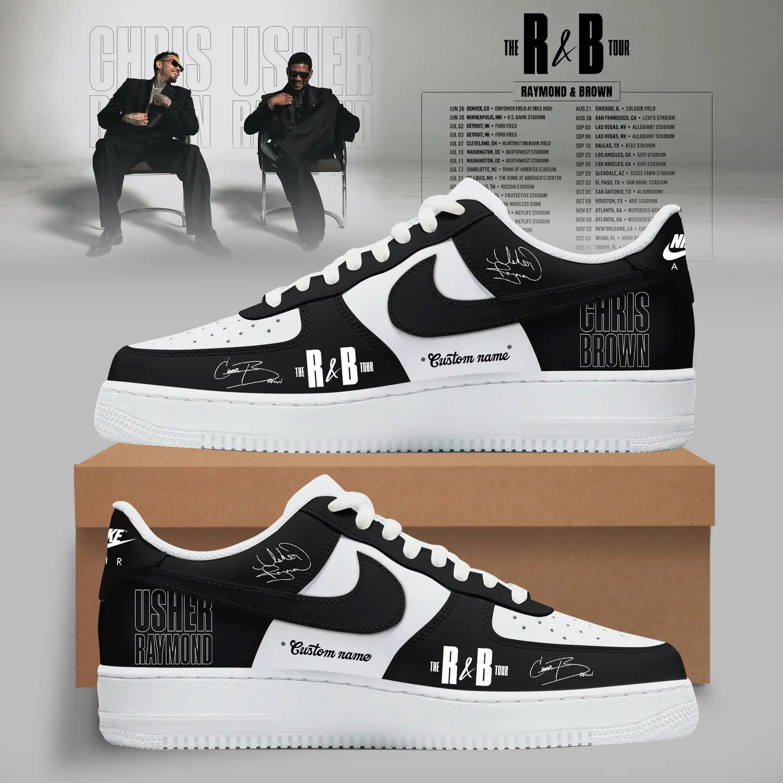 The R&B Tour 2026 Editon Air Force 1 Shoes | ZU44 The R&B Tour 2026 Editon Air Force 1 Shoes | ZU44 - Image 1