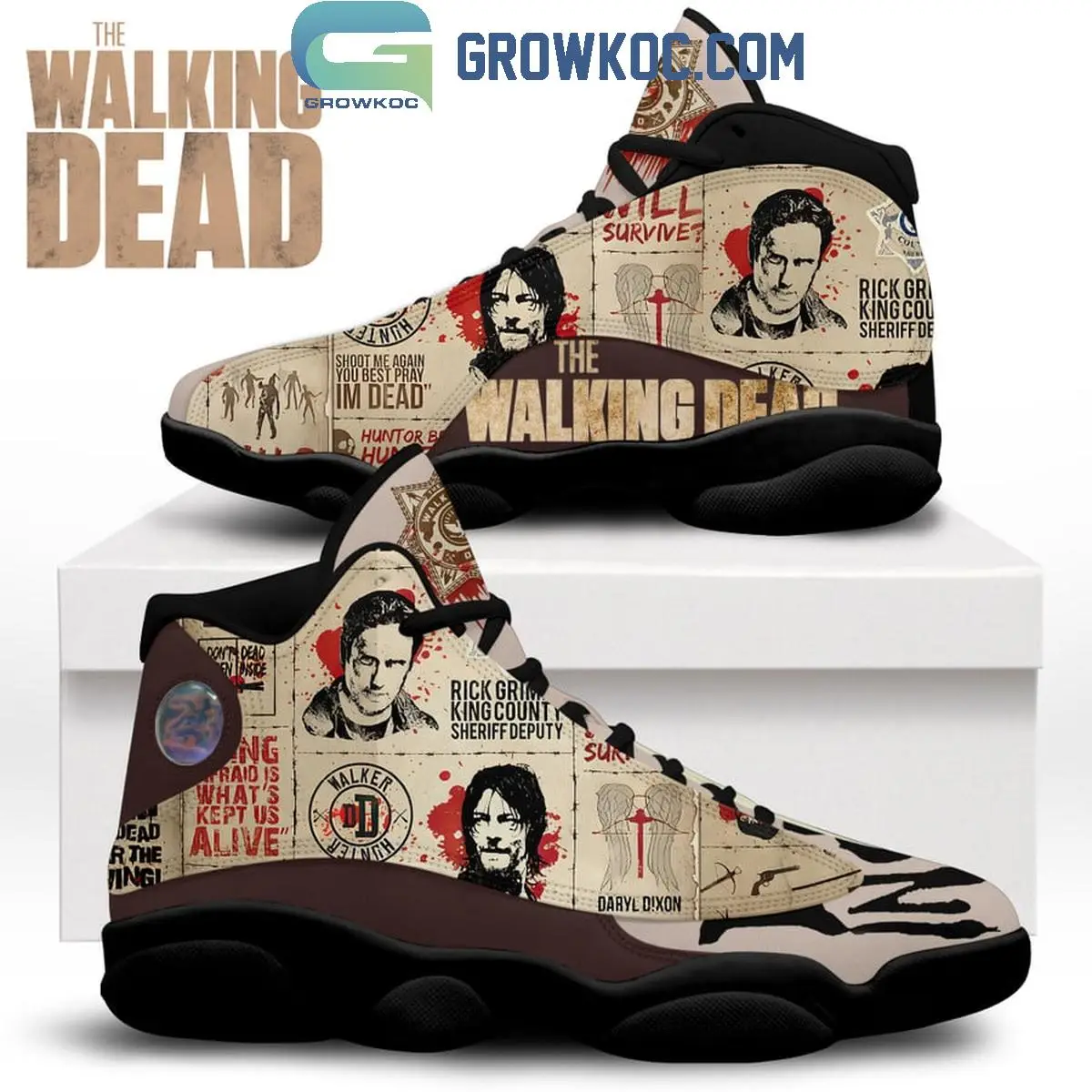 The Walking Dead Don't Open Dead Inside Air Jordan 13 Shoes The Walking Dead Don't Open Dead Inside Air Jordan 13 Shoes - Image 1