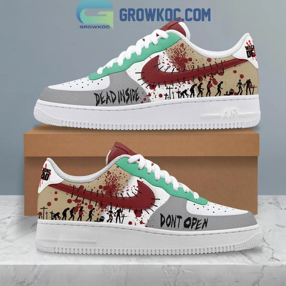 The Walking Dead TV Series Don't Open Death Inside Air Force 1 Shoes The Walking Dead TV Series Don't Open Death Inside Air Force 1 Shoes - Image 1