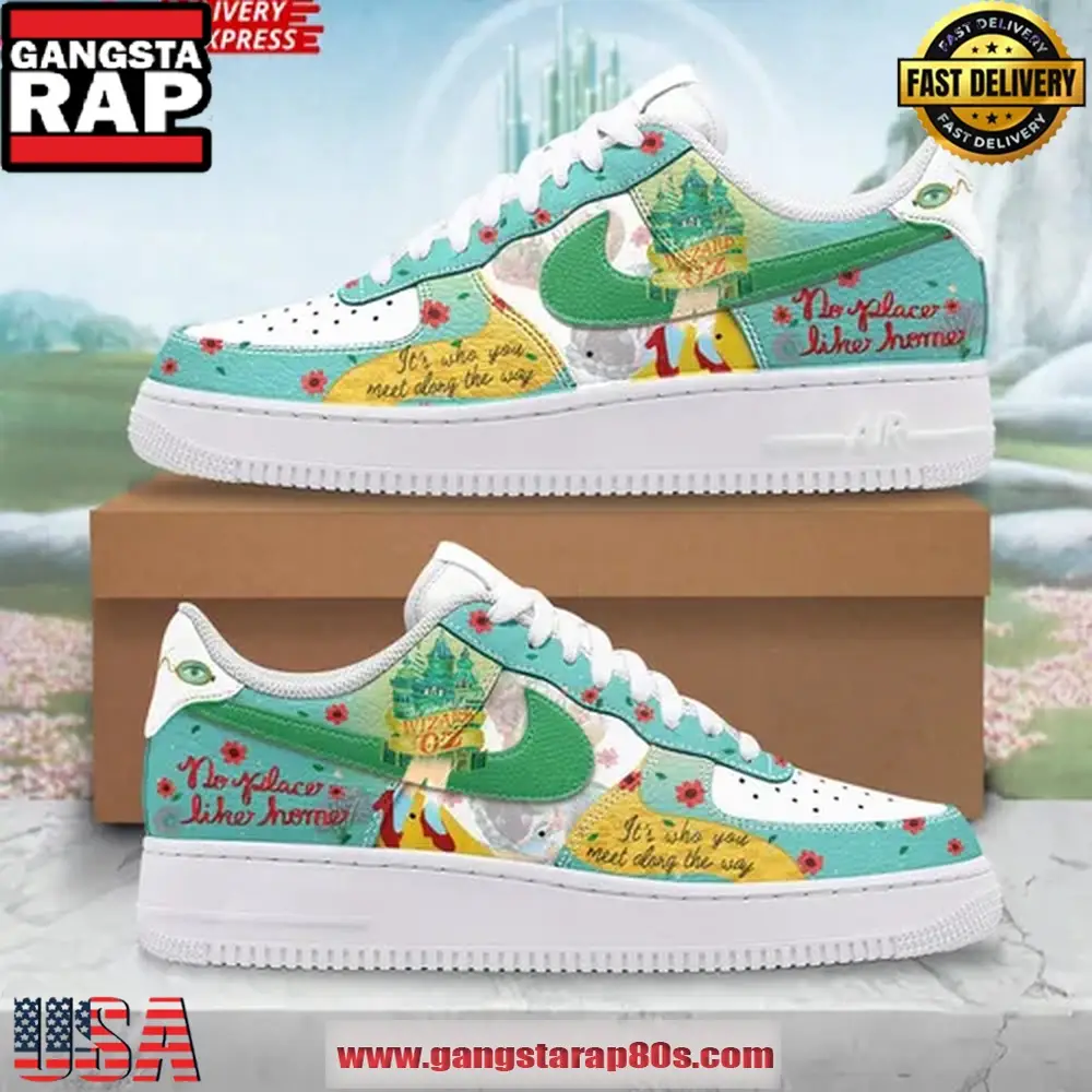 The Wizard of Oz No Place Like Home Edition Nike Air Force 1 Sneakers Shoes The Wizard of Oz No Place Like Home Edition Nike Air Force 1 Sneakers Shoes - Image 1