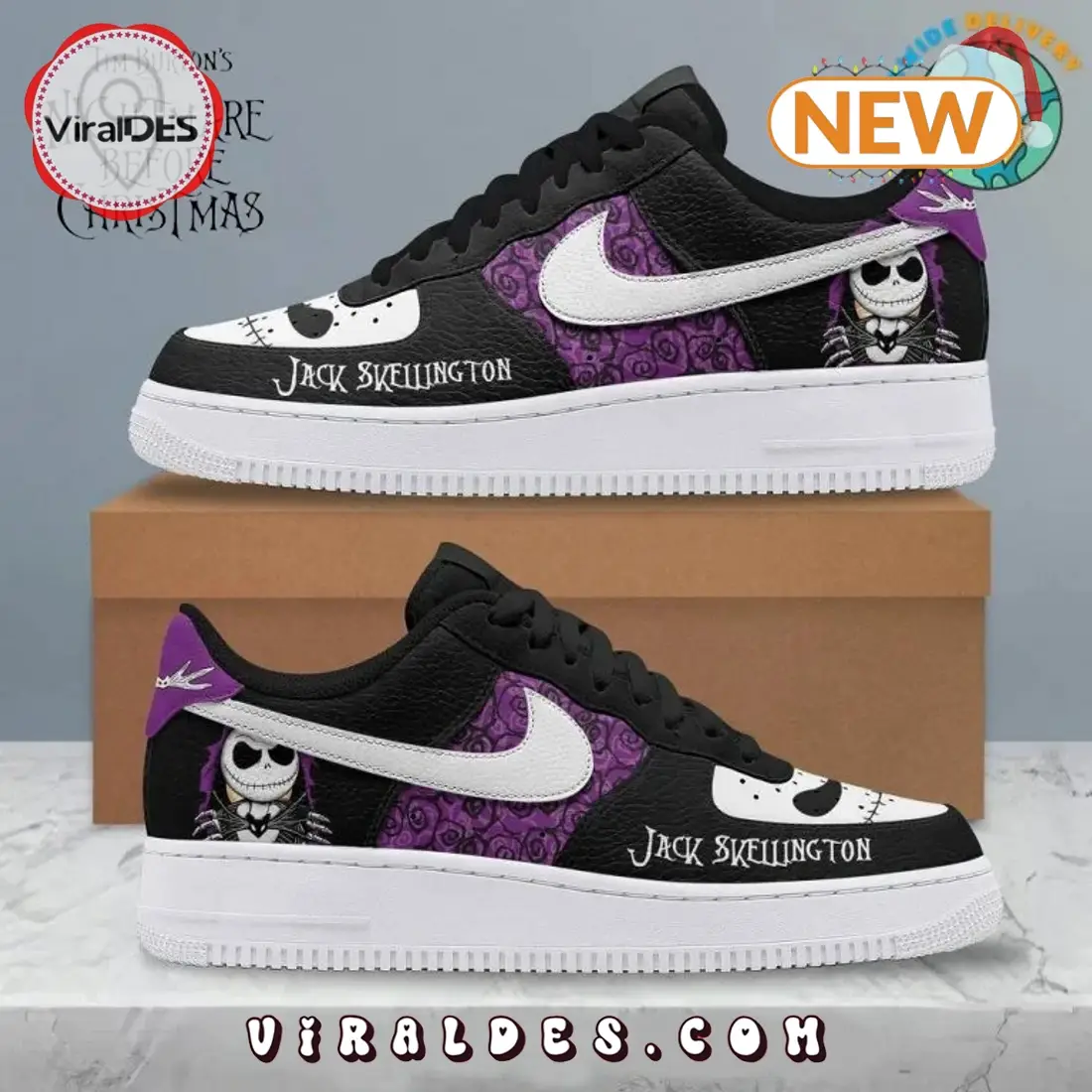 Tim Burton - Jack Skellington 2024 Christmas Air Force 1