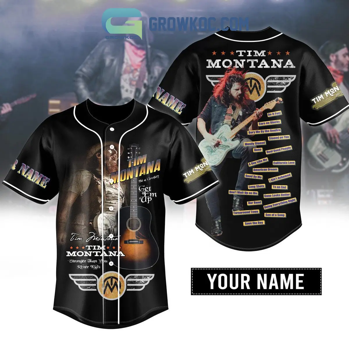 Tim Montana Stronger Than You River Kids Personalized Baseball Jersey