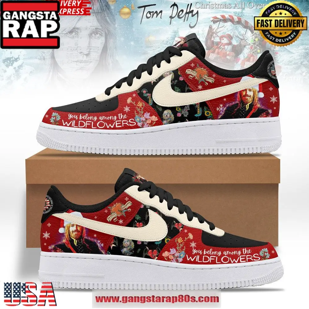 Tom Petty Wildflowers Limited Edition Air Force 1 Running Sneakers Shoes