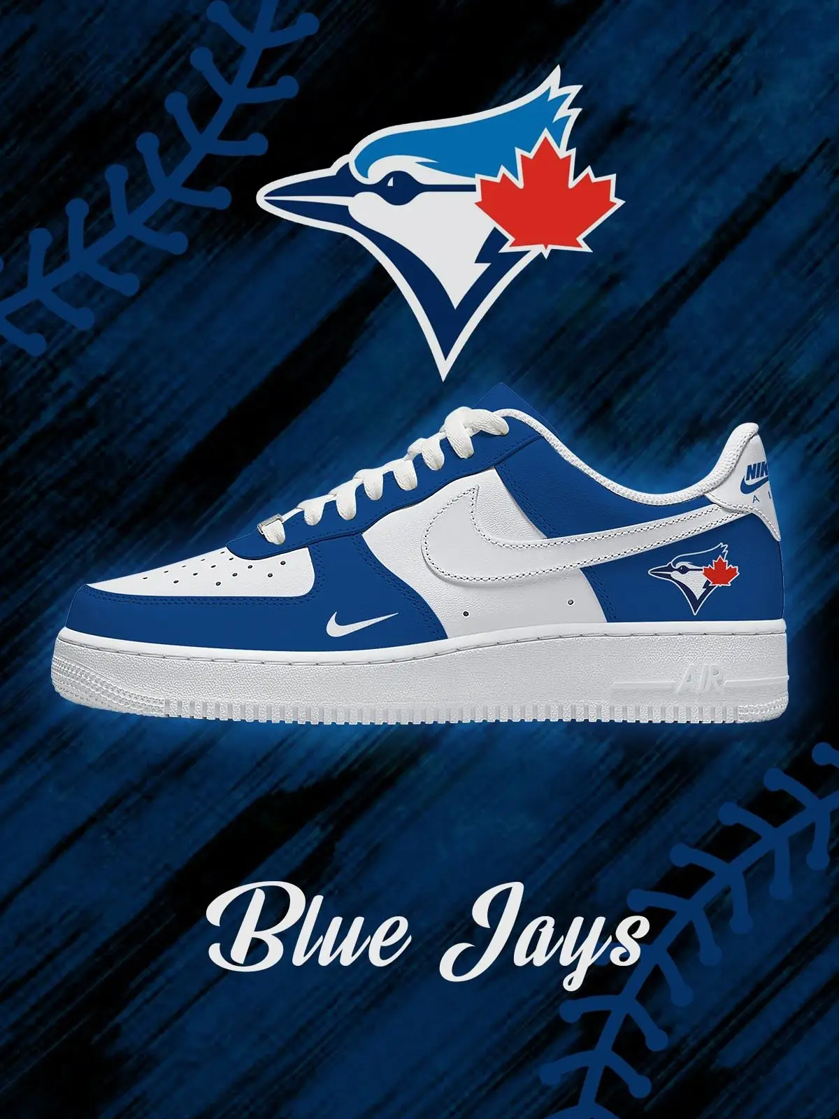 Toronto Baseball Air Force 1 Shoes - NFL Fan Edition | HU53