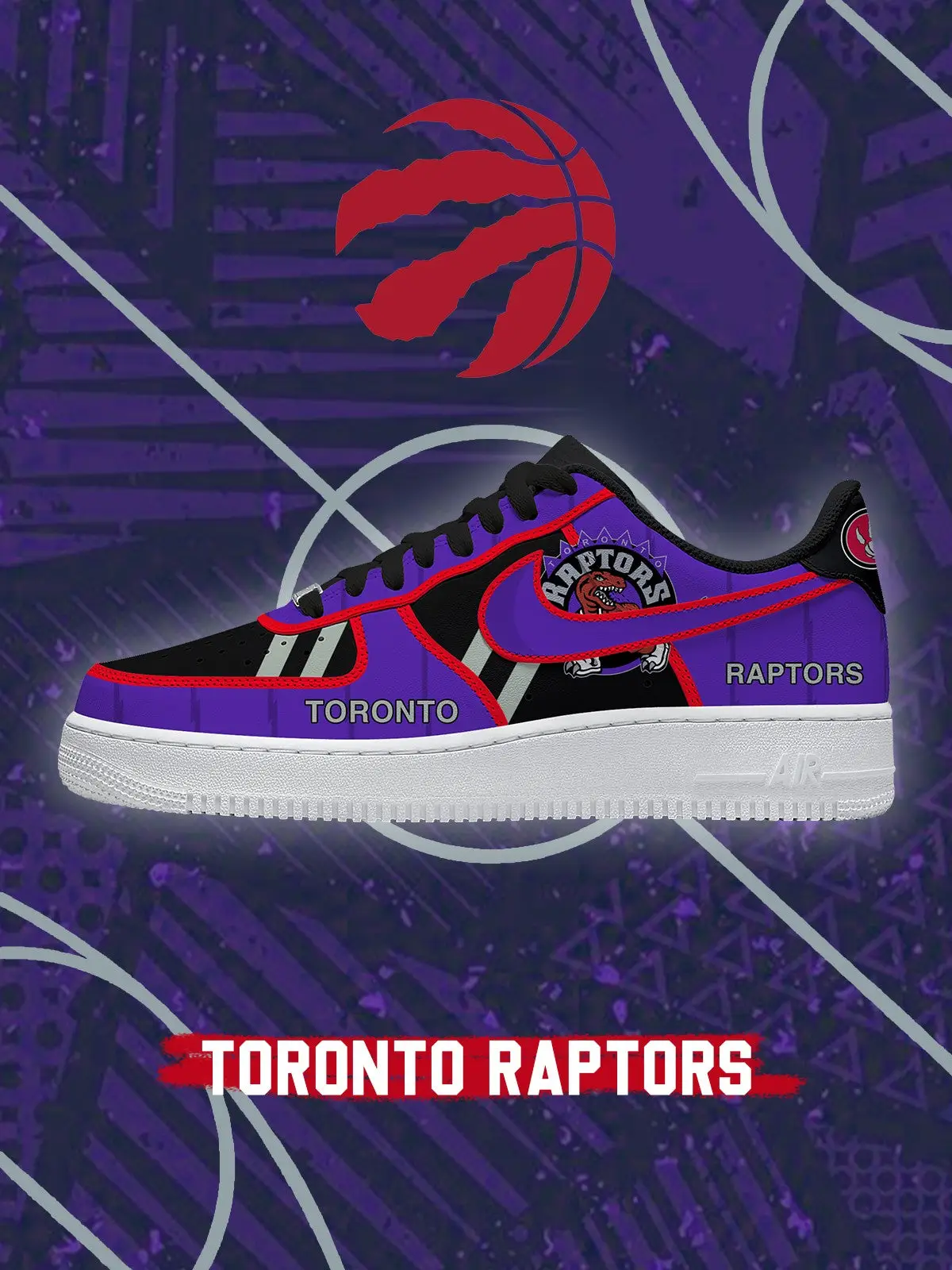 Toronto Basketball Version 3 Air Force 1 Low Shoes - NFL Fan Edition | LA89